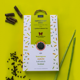 Butterfly Ayurveda: Suprabhat Chai  (Lemon Grass+Black Tea)  - 200 gms