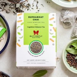 Butterfly Ayurveda: Suprabhat Chai -  (Tulsi+Green Tea)  40 gms