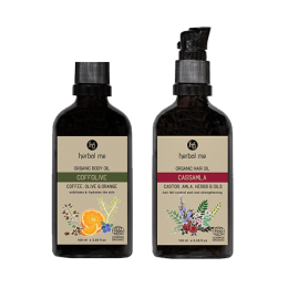 Herbal Me: Cassamla Hair Oil & Coffolive Body Oil Combo