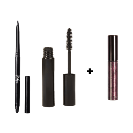 Ruby's Organics: Smoked Black Kohl With Black Hybrid Mascara and Amethyst Liquid Eyeshadow