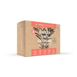 Nourish Organics: Ginger Oats Cookies - 120 gm
