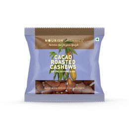 Nourish Organics: Cacao Roasted Cashews - 140gms