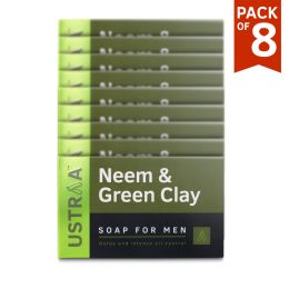 Ustraa: Neem & Green Clay soap for fighting germs - 100g - pack of 8