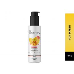 The Skin Story: Moringa Sunscreen - UVA & UVB Broad Spectrum Protection - Non Sticky - SPF 50+ - 100 gm