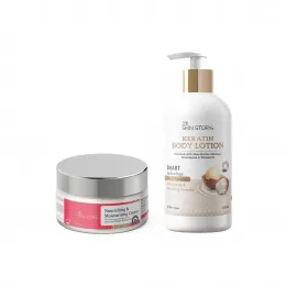 The Skin Story: Moisturising Duo - Nourishing & Moisturising Cream - 50g + Keratin Body Lotion - 280 ml