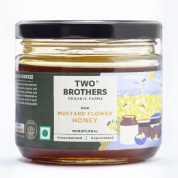 Two Brothers Organic Farms: Mustard Honey, Raw Mono-Floral Unfiltered - 350 gms