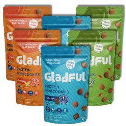 Gladful: Protein mini cookies for kids and families (Orange + Chocolate + Almond) - 75 g x 6