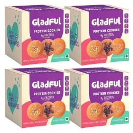 Gladful: Assorted Protein Cookies for kids and families Cookies - 80 g x 4