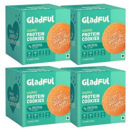 Gladful: Coconut Protein Cookies for kids and families Cookies - 80 g x 4