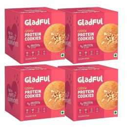 Gladful: Cashew Protein Cookies for kids and families Cookies - 80 g x 4