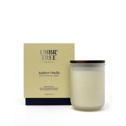 Umbr Tree: Amber Oudh Fine Fragrance Candle, Handpoured - 255gm, 50hrs