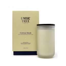 Umbr Tree: Cotton Musk Fine Fragrance Candle, Handpoured - 350gm, 70hrs