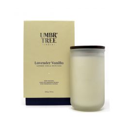 Umbr Tree: Lavender Vanilla Fine Fragrance Candle, Handpoured - 350gm, 70hrs