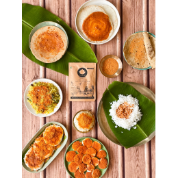 Cinch Eats : Breakfast Combo (idli, dosa, sambar, coconut chutney, gun powder, upma) -  900 gm