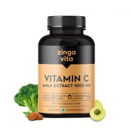 Zingavita: Vitamin C Tablets For strong Immunity & Glowing Skin - 60 Tablets