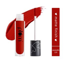 Plum: Plum Matte In Heaven Liquid Lipstick (Caramello - 129) - 4.5ml