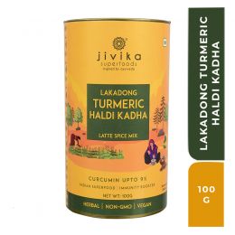 jivika naturals: Lakadong Turmeric Latte Spice Mix Kadha - 100 gm