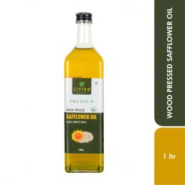 jivika naturals: Safflower Oil (Wood Pressed/Cold Pressed) (Glass Bottle) - 1 Litre