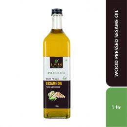 jivika naturals: Sesame Oil (Wood Pressed/Cold Pressed) (Glass Bottle) - 1 Litre