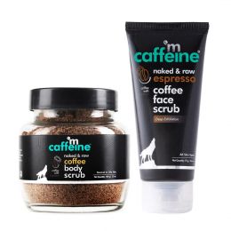 mCaffeine : Exfoliating Coffee Body Scrub & Espresso Face Scrub Combo - 175gm