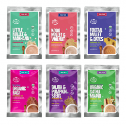 Early Foods: 6 Trial Packs - Organic Millet Porridge Mixes Combo - (6 x 50 g)