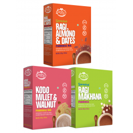 Early Foods: Combo of 3 Organic Millet Porridges - Dinner Cereal Combo for Kids