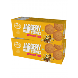 Early Foods: Organic Dry fruits and Seeds Jaggery Cookies - Pack of 2 - 150 gm each