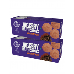 Early Foods: Organic Ragi and Choco Jaggery Cookies - Pack of 2 - 150 gm each