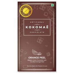 Kokomae: Belgian Dark Chocolate with Orange Peel - 50 gm