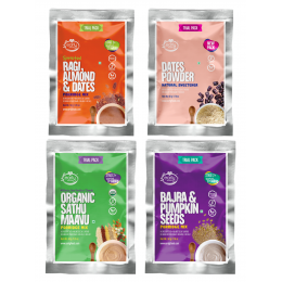 Early Foods: Stage 2 Trial Pack Combo - Organic Fresh Porridge Mixes - Pack of 3 - 50 gm each