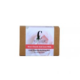 Callesta: Rose Chunk and Goat Milk Nourishing Soap - 100gm