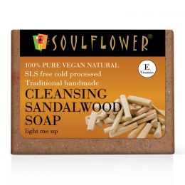 Soulflower: Cleansing Sandalwood Soap - 150g