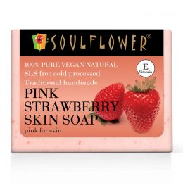 Soulflower: Pink Strawberry Skin Soap - 150g