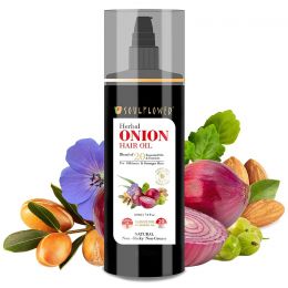 Soulflower: Herbal Onion Hair Growth & Hair Fall Control Oil - 220 ml