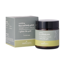 Raw Beauty Wellness: Glitter Like Gold Emulsifying Face and Body Polish - 120 gm