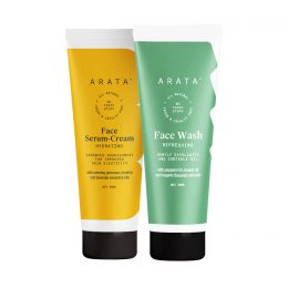 Arata: Natural Anti-Aging Face Kit with Face Srum & Face Wash - 50 ml each