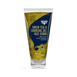 Beardhood: Green Tea & Charcoal Gel Face Scrub - 100 g
