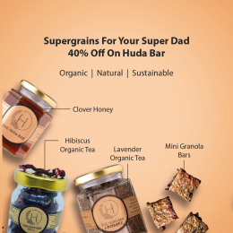 The Huda Bar: Healthy Snacks and Tea Combo