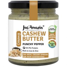 Jus Amazin: Creamy Cashew Butter - Punchy Pepper - 200 gm