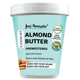 Jus Amazin: CRUNCHY Almond Butter - Unsweetened - 1 kg