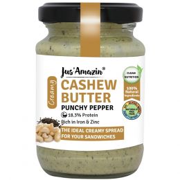 Jus Amazin: Creamy Cashew Butter - Punchy Pepper - 125 gm