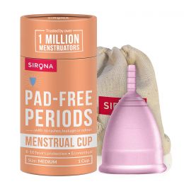 Sirona: Reusable Menstrual Cup with FDA Compliant Medical Grade Silicone - Medium