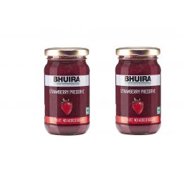 Bhuira: Sugar Free All Natural Jam Strawberry & Rosemary Preserve - Pack of 2 - 240 gm each