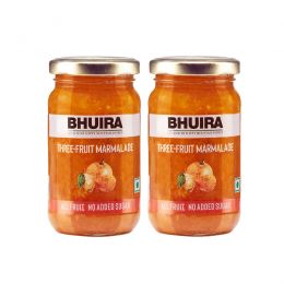Bhuira: Sugar Free All Natural Jam Three Fruit Marmalade - Pack of 2 - 240 gm each