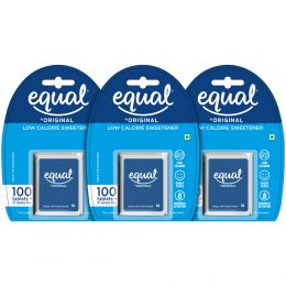 equal : Original Low Calorie Sweetener - Pack of 3 - 110 Tablets Each