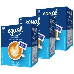 equal : Original Low Calorie Sweetener - Pack of 3 (100 Sachets Each)