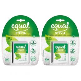 equal : Stevia Natural Sweetener - Pack of 2 (300 Tablets Each)