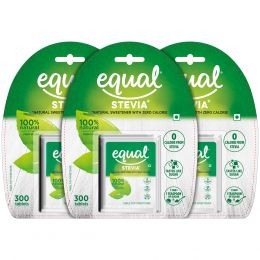 equal : Stevia Natural Sweetener - Pack of 3 (300 Tablets Each)