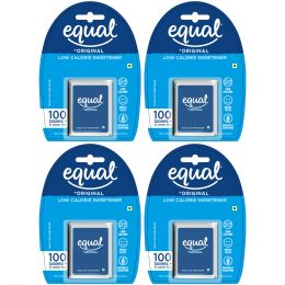 equal : Original Low Calorie Sweetener - Pack of 4 (110 Tablets)