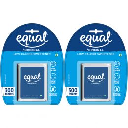 equal : Original Low Calorie Sweetener - Pack of 2 (300 Tablets Each)